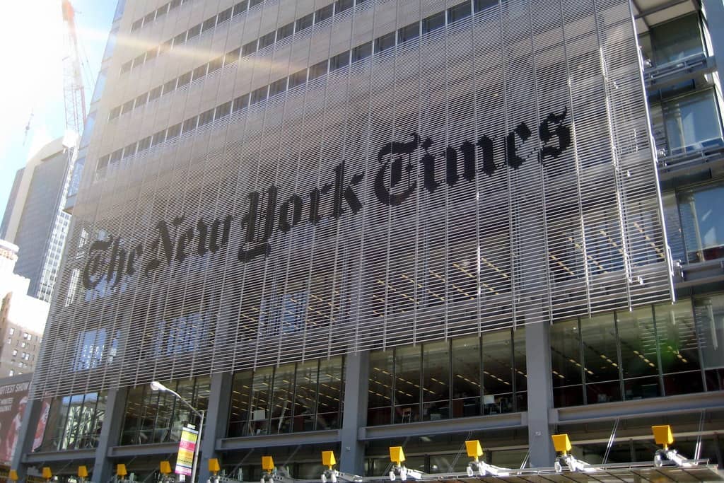 "NYC: New York Times Building" by wallyg is licensed under CC BY-NC-ND 2.0 