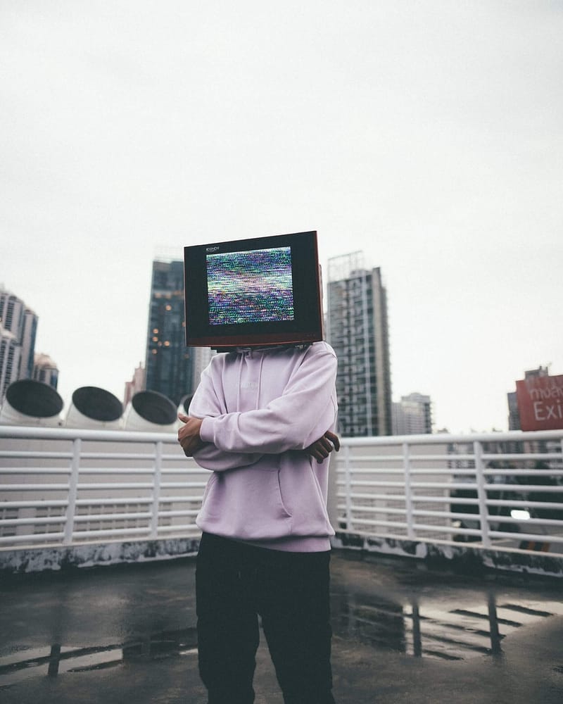 Man with TV Head